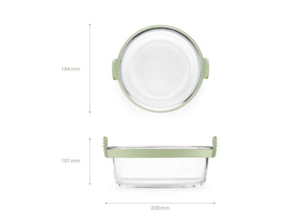 Lékué 890284, firkant, Glass, 4 person(er), Grønn, Gjennomsiktig, -20 - 220 °C, Silikon