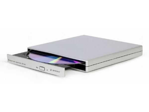 Gembird DVD-USB-021-SV - Platestasjon - DVD±RW (±R DL) / DVD-RAM - 8x/8x/5x - USB 2.0 - ekstern
