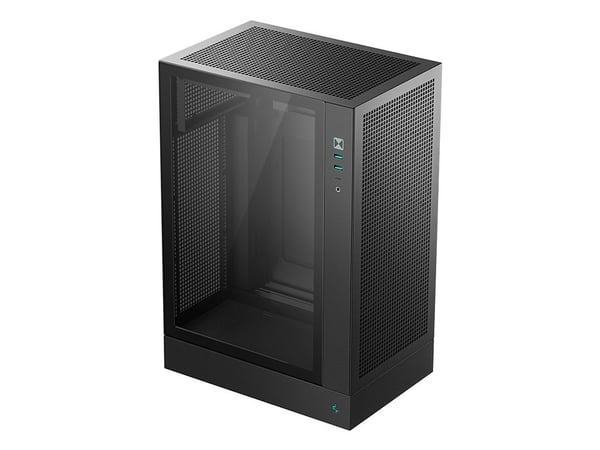 DeepCool - - sivupaneeli ikkunalla (karkaistua lasia) - ei virtalähdettä (ATX/PS/2) - USB/Audio