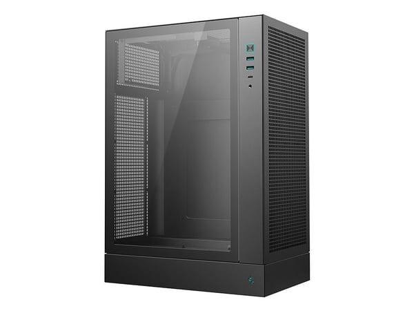 DeepCool - - sivupaneeli ikkunalla (karkaistua lasia) - ei virtalähdettä (ATX/PS/2) - USB/Audio