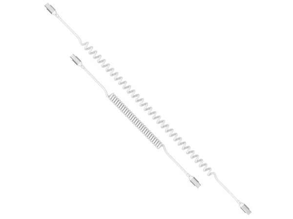 4smarts USB-C spiralkabel 100W hvit (4S541600)