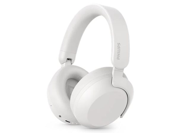 Philips TAH8000EWT - Hodetelefoner med mikrofon - full størrelse - Bluetooth - trådløs, kablet - aktiv støydemping - USB-C, 3,5 mm jakk - hvit