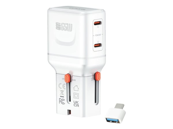 4smarts 541647, Innendørs, AC, 20 V, Oransje, Hvit