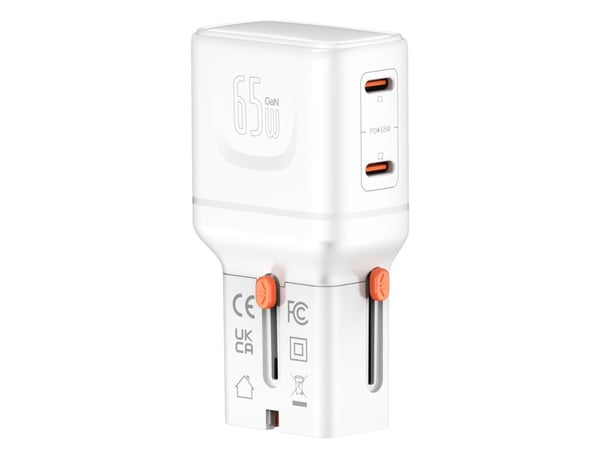 4smarts 541647, Innendørs, AC, 20 V, Oransje, Hvit