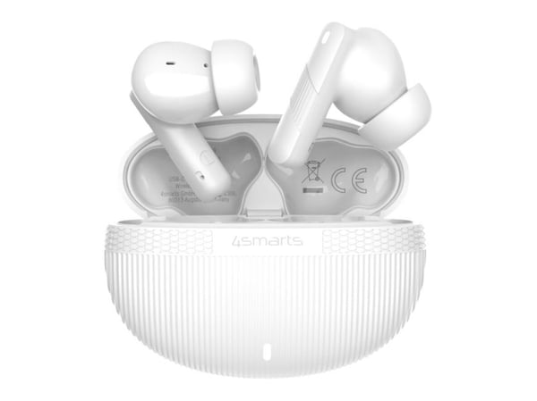 4smarts SkyBuds Pro ANC, True Wireless Stereo (TWS), Samtale/Musikk/Sport/Hverdag, 40 g, Hodesett, Hvit