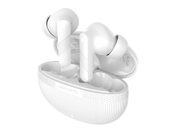 4smarts SkyBuds Pro ANC, True Wireless Stereo (TWS), Samtale/Musikk/Sport/Hverdag, 40 g, Hodesett, Hvit
