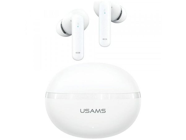 USAMS Echo* E02 TWS Bluetooth-hodetelefoner ANC+ENC trådløs hvit