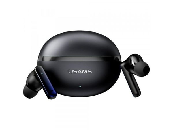 USAMS Echo E02 TWS ANC+ENC trådløse Bluetooth-hodetelefoner, svart