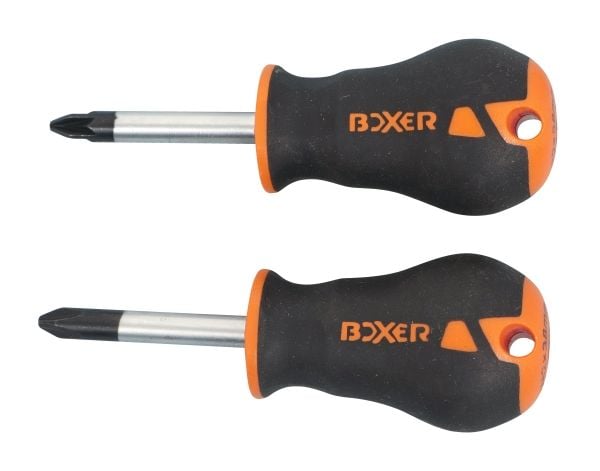 Boxer® lyhyt ruuvimeisselisarja PH2/PZ2:lla