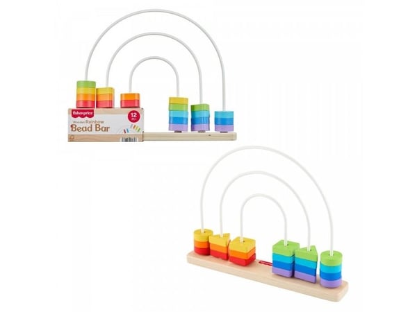 Fisher-Price Rainbow Wooden Beads Shapes