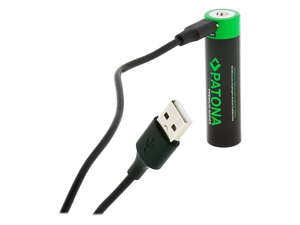PATONA 6525, Oppladbart batteri, Lithium-Ion (Li-Ion), 3,7 V, 1 stykker, 3300 mAh, Sort, Grønn