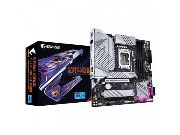 AORUS B760M ELITE WIFI6E GEN5 - Hovedkort - micro ATX - LGA1700-sokkel - B760 Chipset - USB-C 3.2 Gen 2x2, USB-C 3.2 Gen2, USB 3.2 Gen 2, USB 3.2 G...