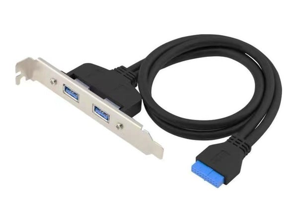 Conceptronic EMRICK11B, USB 3.0 internal (19-pin), USB 3.2 Gen 1 (3.1 Gen 1), Mies, musta, 0,5 m, Kiina