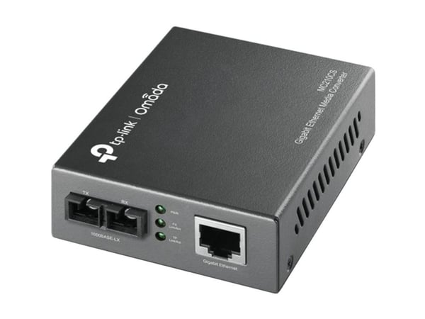 TP-Link MC210CS - Fibermedieomformer - 1GbE - 1000Base-FX, 1000Base-T - RJ-45 / SC-enkeltmodus - opp til 15 km - 1310 nm - for P/N: TL-MC1400, TL-S...