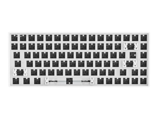 Sharkoon SKILLER SGK50 S3 - Tastatur - 75% - bakgrunnsbelyst - USB - hvit