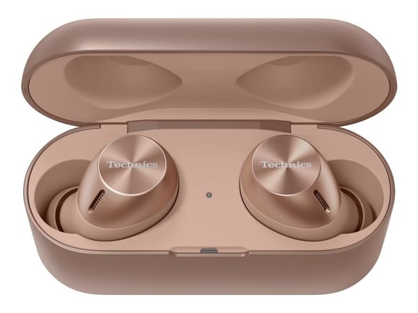 Technics EAH-AZ40M2 - True wireless-hodetelefoner med mikrofon - i øret - Bluetooth - aktiv støydemping - rosagull