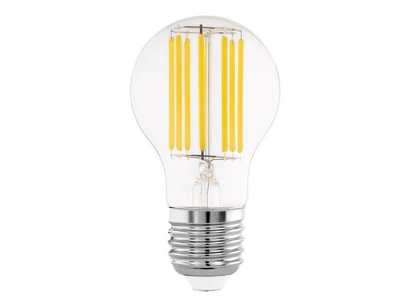 Eglo - LED-filamentlyspære - form: A60 - klar finish - E27 - 7 W (ekvivalent 100 W) - klasse A - varmt hvitt lys - 3000 K