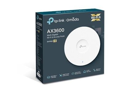 TP-Link EAP660 HD AX3600 Wireless Dual Band Multi-Gigabit Ceiling Mount Access Point - Trådløst tilgangspunkt - Wi-Fi 6 - 2.4 GHz, 5 GHz - vegg/tak...
