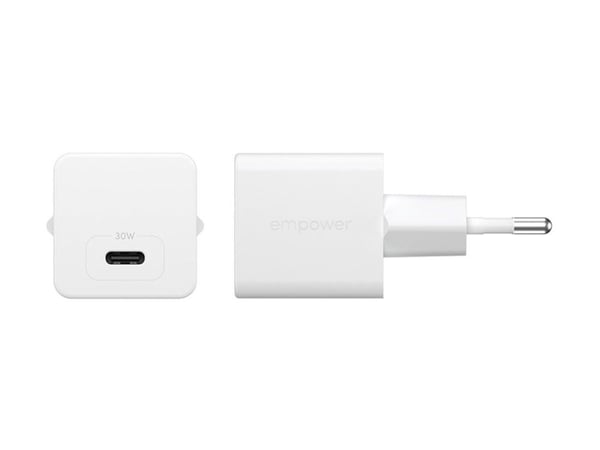 empower by PanzerGlass - Strømadapter - 30 watt - Power Delivery 3.1 (USB-C) - sølvhvit