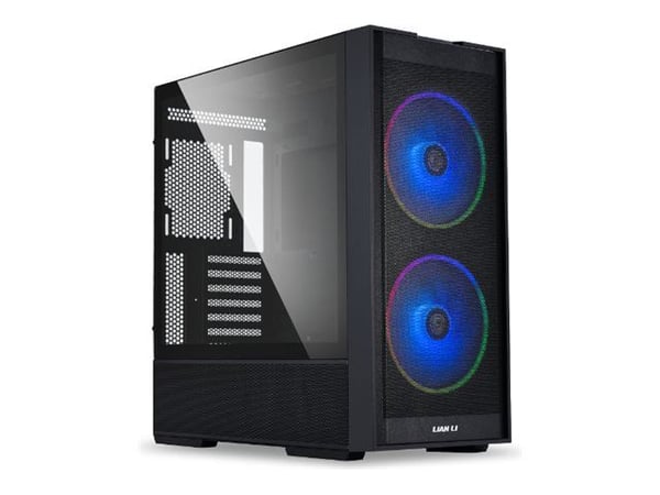 Lian Li 206 - Mid tower - ATX - sidepanel med vindu (herdet glass) - ingen strømforsyning (ATX) - svart - USB/lyd