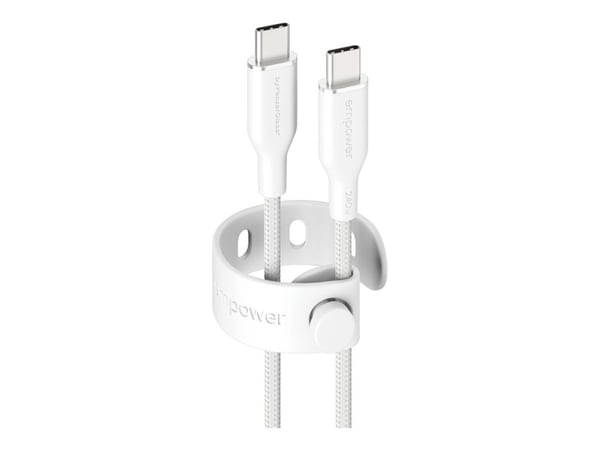 empower by PanzerGlass - USB-kabel - USB-C (hann) til USB-C (hann) - USB 2.0 - 48 V - 5 A - 1.2 m - Fast Power Charging (240W) - sølvhvit