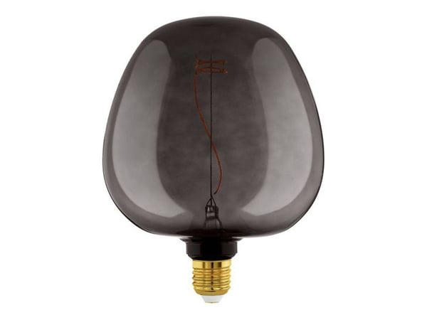 Eglo - LED-filamentlyspære - E27 - 4 W (ekvivalent 6 W) - varmt hvitt lys - 2000 K - apple - mørkesvart