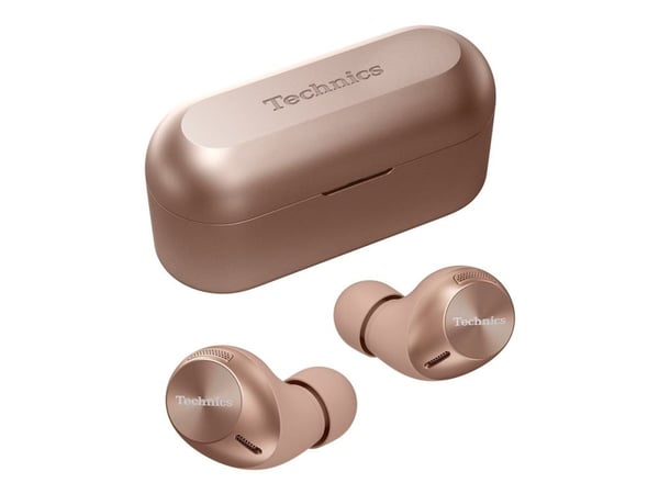Technics EAH-AZ40M2 - True wireless-hodetelefoner med mikrofon - i øret - Bluetooth - aktiv støydemping - rosagull