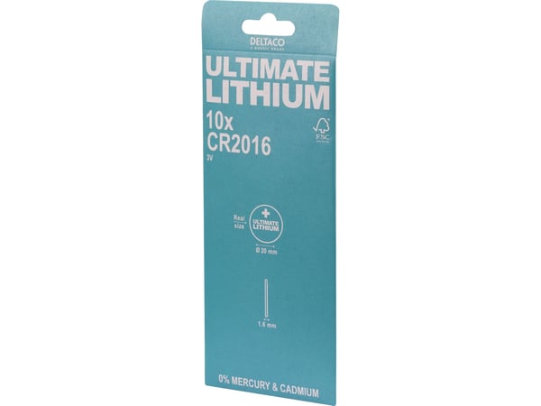 DELTACO Ultimate - Paristot 10 x CR2016 - Li