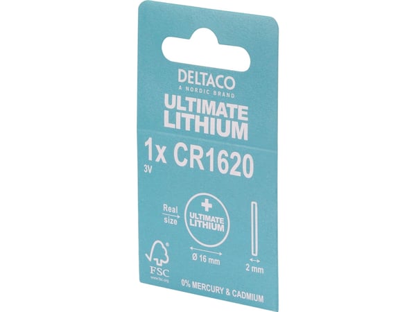 DELTACO Ultimate - Paristot CR1620 - Li - 75 mAh
