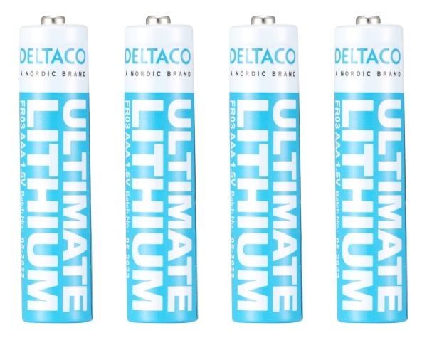DELTACO Ultimate - Batteri 4 x AAA / LR03 - Li - blå