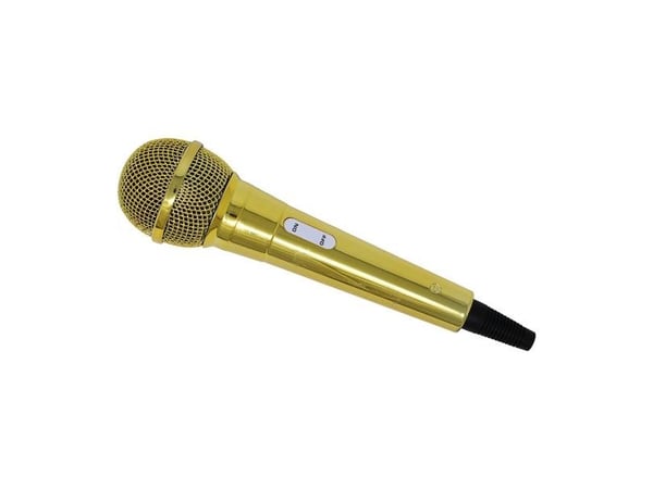 Guldfärgad mikrofon, 20 cm
