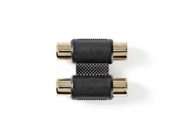 Nedis - Lyd adapter - RCA hun til RCA hun - antracit (sort)