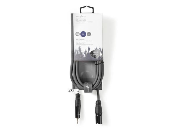 Nedis COTH15300GY30, XLR (3-pin), Hankjønn, Hankjønn, Kopper, 3 m, Grå
