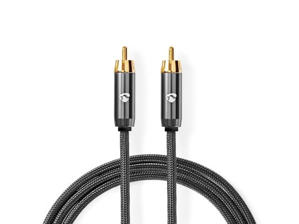 Nedis CATB24100GY50, RCA, Hankjønn, RCA, Hankjønn, 5 m, Grå