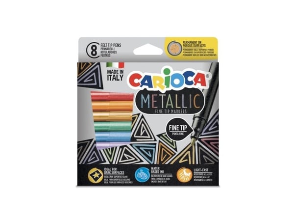 Carioca 43162, 8 väriä, Monivärinen, Ohut pää, Monivärinen, Tuubi, Muovi