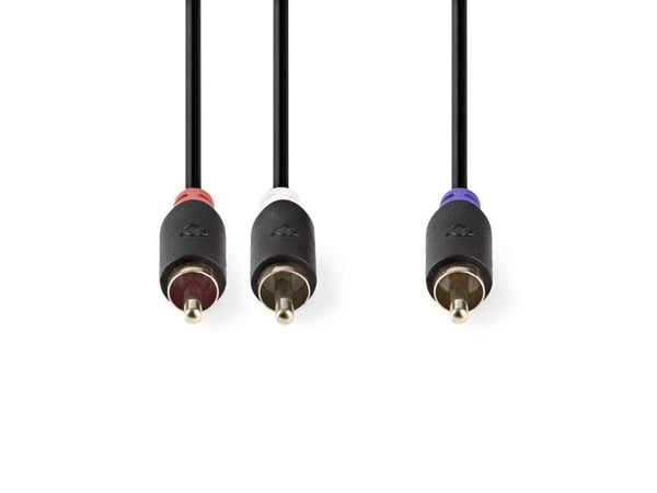 Nedis CABW24000AT30, 2 x RCA, Hankjønn, RCA, Hankjønn, 3 m, Antrasitt