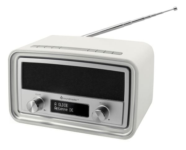 Soundmaster UR190, Klokke, Digitalt, DAB+, FM, PLL, LCD, 3,5 mm, Hvit