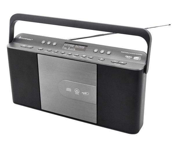 Soundmaster RCD1870SW, Bærbar, Analog og digital, DAB+, FM, 2 W, 3,5 mm, Svart, Grå
