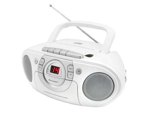 Soundmaster SCD5100WE, Spiller, CD, CD-R, CD-RW, Hvit, Knapper, 3,5 mm, AC / batteri