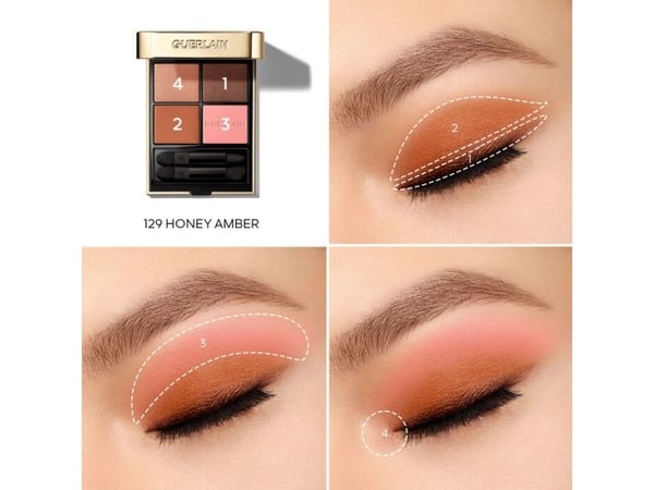 GUERLAIN OMBRES G EYESHADOW PALETTE HONEY AMBER 129 4x1,5g