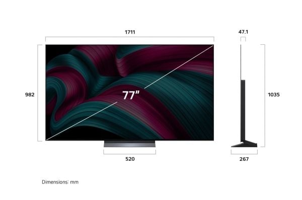 LG OLED77C58LA - 77" Diagonalklasse C5 Series OLED TV - OLED evo AI - Smart TV - webOS - 4K UHD (2160p) 3840 x 2160 - HDR
