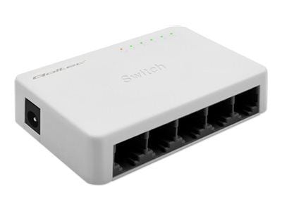 Qoltec SWITCH Verkkokytkin 5 x RJ45-portti | 100 Mbps | Fast Ethernet | LAN