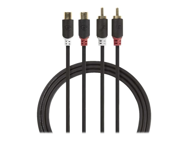 Nedis - Lydkabel - RCA hann til RCA hunn - 2 m - antrasitt - rund