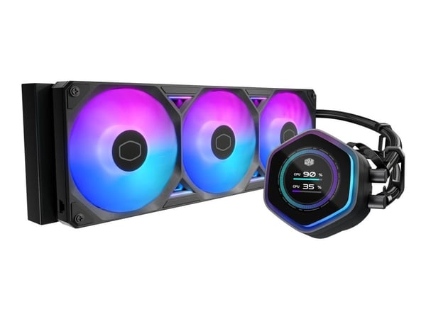 Cooler Master MasterLiquid 360 Atmos II LCD - Væskekjølesystem for prosessor - Radiatorstørrelse: 360 mm - (for: LGA1851, LGA1700, LGA1200, LGA1151...