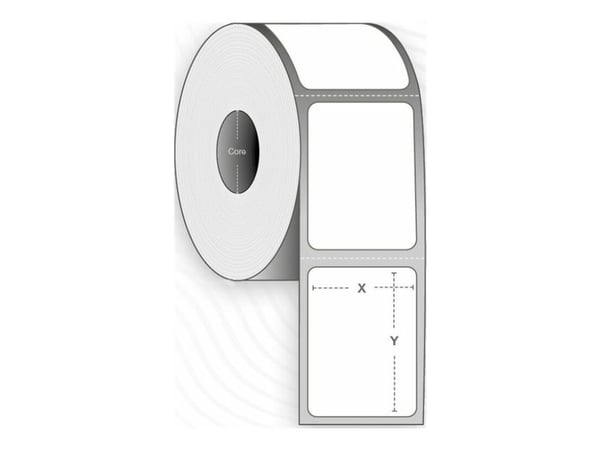 Capture - Permanet adhesiv - belagt - perforert - hvit - 102 x 25 mm 30960 etikett(er) (12 rull(er) x 2580 merkelapper (alternativ for: Zebra 80026...