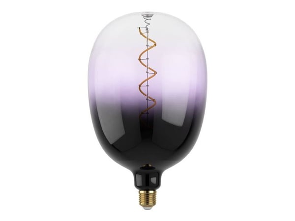 Eglo - LED-filamentlyspære - form: T180 - E27 - 4 W (ekvivalent 10 W) - varmt hvitt lys - 1800 K - gradient, purpur, svart