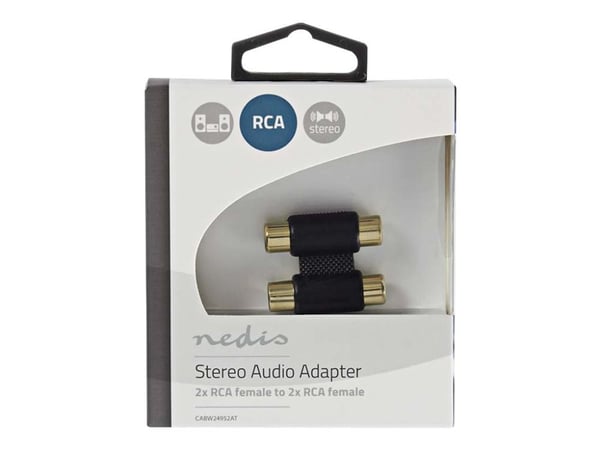 Nedis - Lyd adapter - RCA hun til RCA hun - antracit (sort)