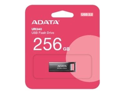 ADATA UR340 - USB-flashstasjon - 256 GB - USB 3.2 Gen 1 - svart ADATA UR340 - USB-flashstasjon - 256 GB - USB 3.2 Gen 1 - svart