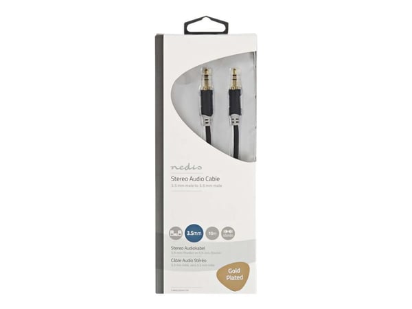 Nedis - Lydkabel - mini-phone stereo 3.5 mm hann til mini-phone stereo 3.5 mm hann - 10 m - antrasitt - rund