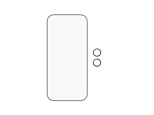 PanzerGlass - 2-in-1 Essentials Bundle - skjerm- / linsebeskytterkit for mobiltelefon - glass - rammefarge svart - for Apple iPhone 17